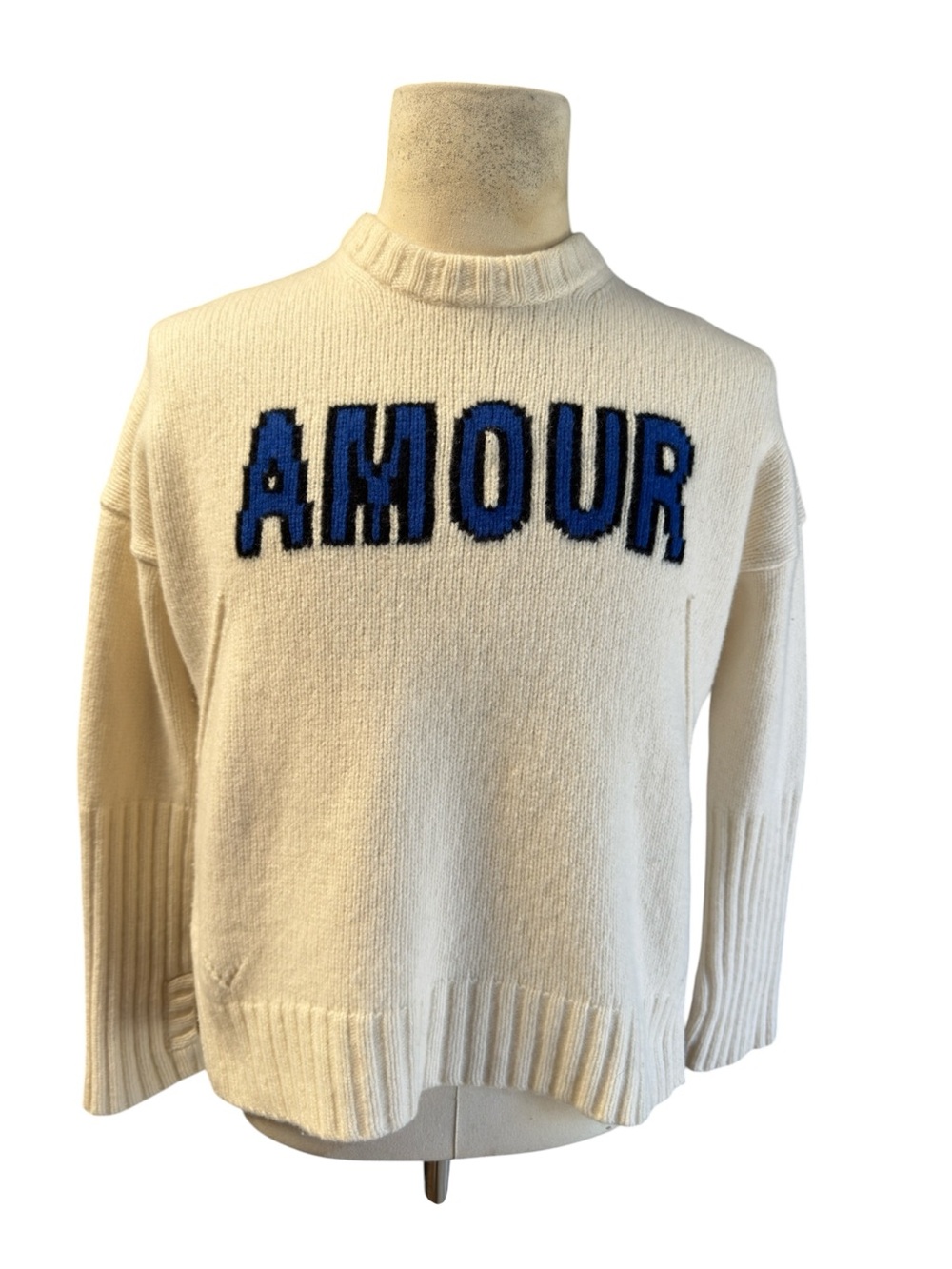 Zadig & Voltaire Cream Wool AMOUR (blue) Sweater